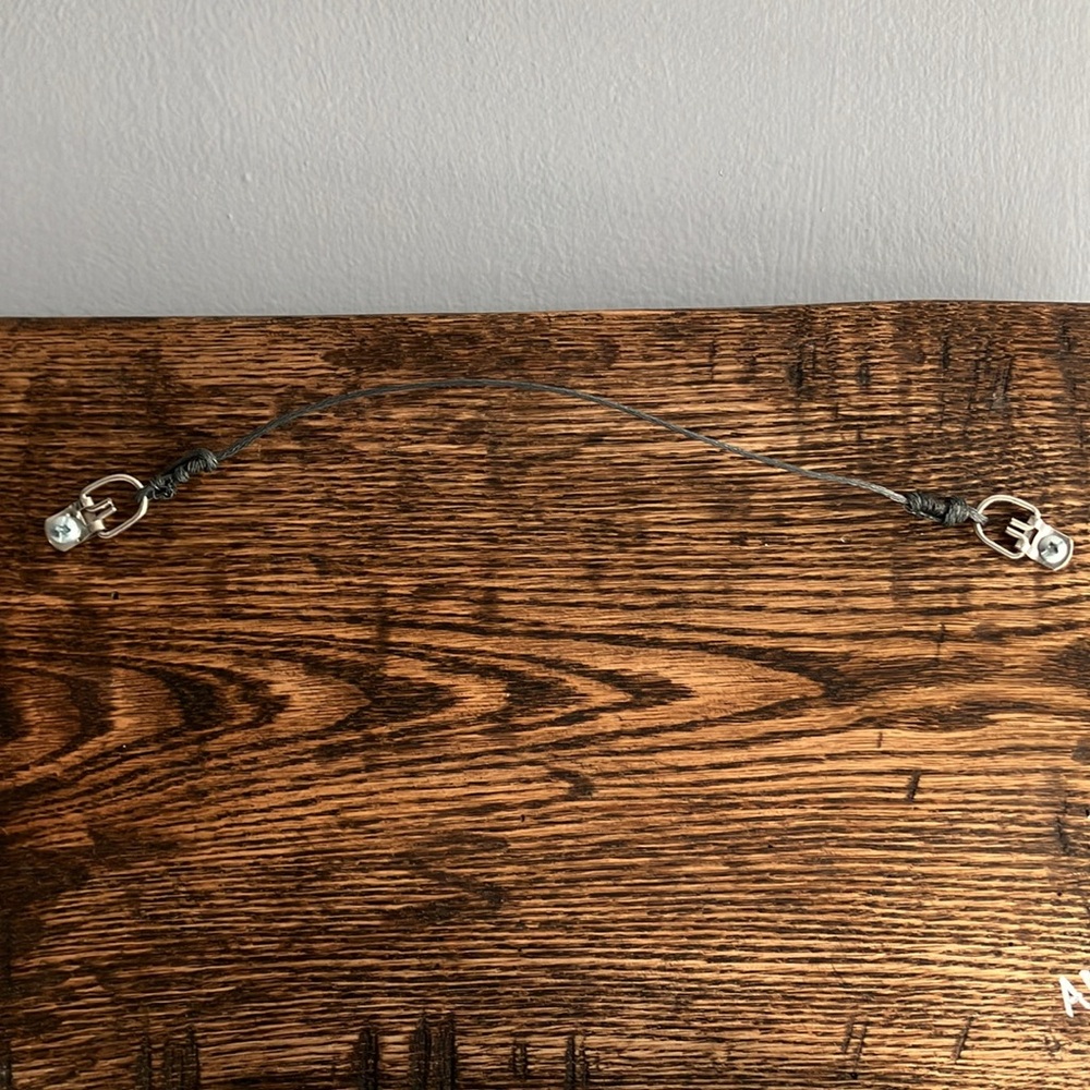 Handmade Hanging Wooden Lion Photo Holder - Picture 6 of 9